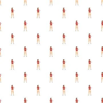 Female handball player pattern playing sport match Stock Illustration