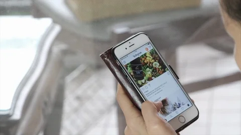 Female hands checking Facebook Stock Footage 91367870