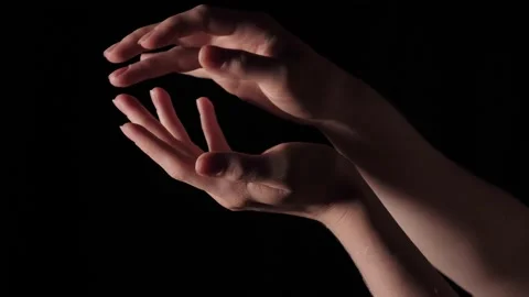 Female hands isolated Stock Footage 135876550