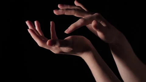 Female hands isolated Stock Footage 135876627