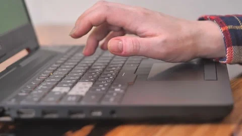 Female hands on the keyboard close-up Stock Footage 236642682