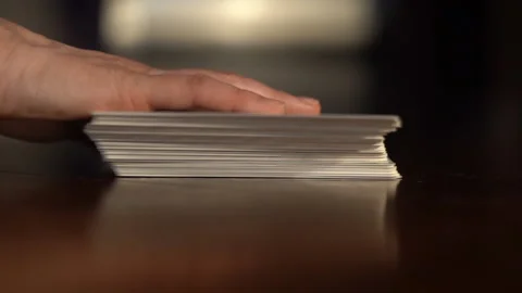 Female hands lays out a deck of Tarot cards Stock Footage 162976653