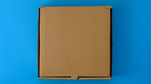 Female Hands Open Box With Donuts On yellow background. Stock Footage 118317931