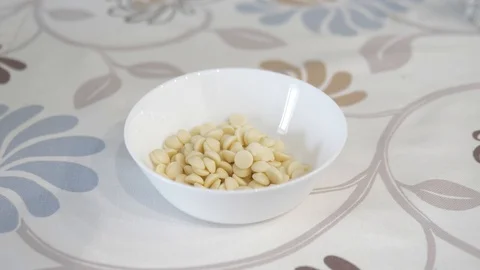 Female hands remove from the frame a white cup with chocolate, close-up Stock Footage 126314288