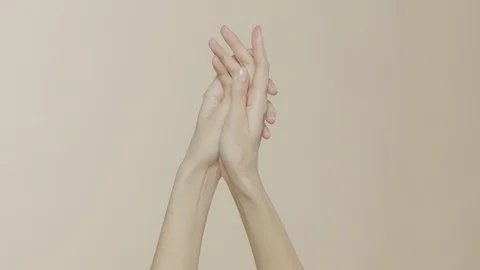 Female hands on simple background Stock-Footage 102262691