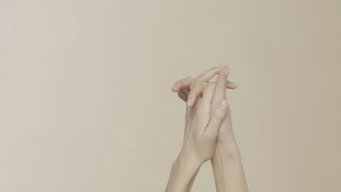 Female hands on simple background Stock-Footage 102262930