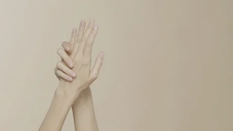 Female hands on simple background Stock-Footage 102263154