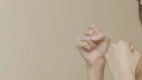 Female hands on simple background Stock-Footage 102264195