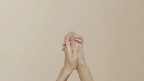 Female hands on simple background Stock-Footage 102264236