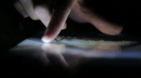 Female Hands With Tablet Computer, close-up Stock Footage 44445374