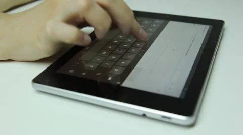 Female hands tablet Stock Footage 51273482