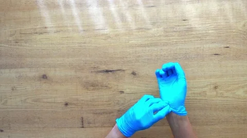 latex gloves for staining wood