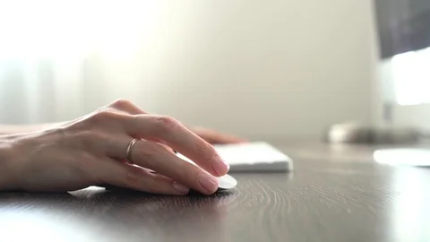 Female hands typing computer keyboard Stock Footage 129142599