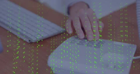 Female hands typing IT data on keys upon code overlay appearing dialing Stock Footage 318237914