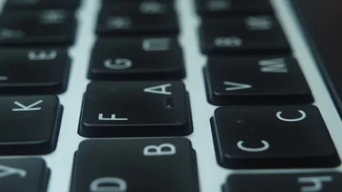Female Hands Typing On Keyboard Video stock 74701120