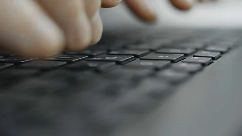 Female hands typing on the keyboard Stock Footage 80561641