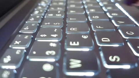 Female hands typing on a laptop Video stock 327870868