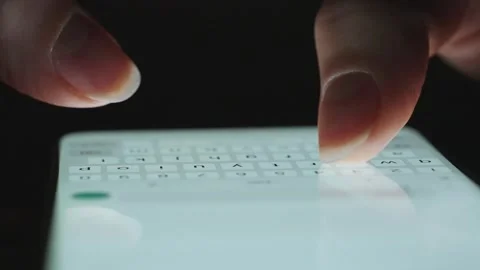 Female hands typing text on smartphone close-up. Stock Footage 346728299