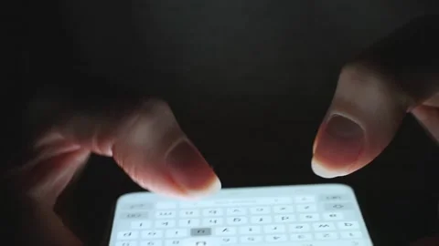 Female hands typing text on smartphone close-up. Stock Footage 346728545