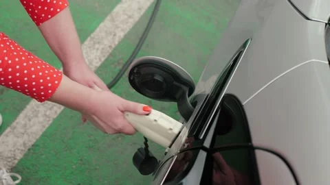 Female hands unplugs cable Stock Footage 159130121