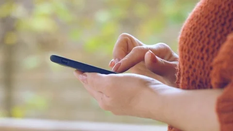 Female hands  using smart phone. 動画素材 82291838