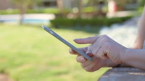 Female hands using smart phone. Stock Footage 83166801