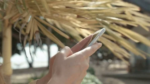 Female hands using smart phone. 動画素材 83863188