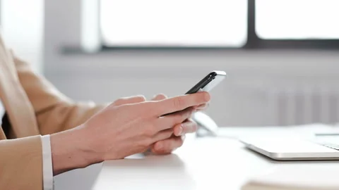 Female hands using smart phone Stock Footage 118961363