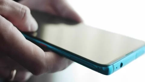 Female hands using smartphone, macro view Stock Footage 279662317