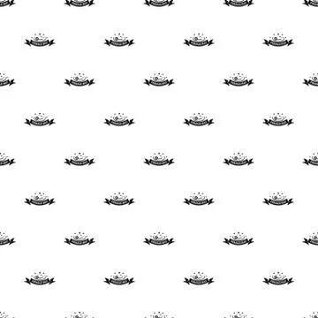 Female hat pattern vector seamless 스톡 일러스트