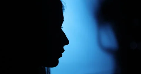 Female Head Silhouette Stock Footage 340354014