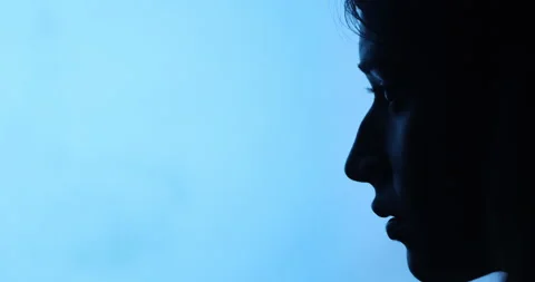 Female Head Silhouette Stock Footage 340411651