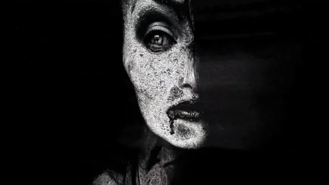 Female head timelapse video visuals Stock Footage 194483622