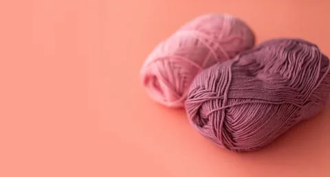 Female hobby knitting. The beginning of the process of knitting a sweater. Stock Photos