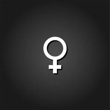 Female icon flat Stock Illustration
