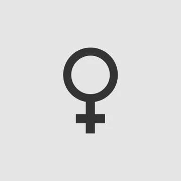 Female icon flat Stock Illustration