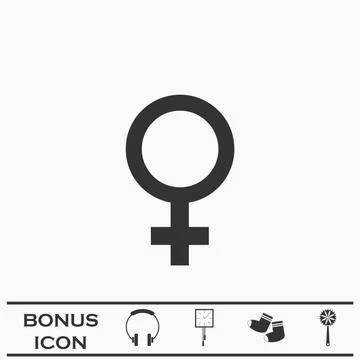 Female icon flat Stock Illustration