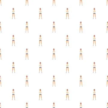 Female instructor pattern presenting fitness and sport theme イラスト素材