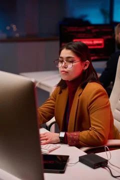 Female IT Security Expert Stock Photos