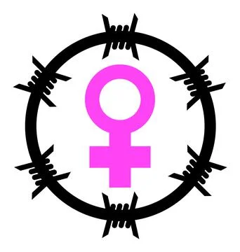 Female Jail Vector Icon Flat Illustration Stock-Illustration