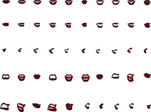Female-lip chart brown Illustrazione stock