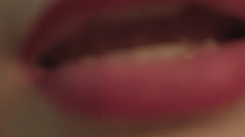 Female lip close up Stock-Footage 68652313