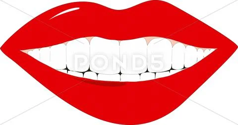 Female lips Stock Illustration