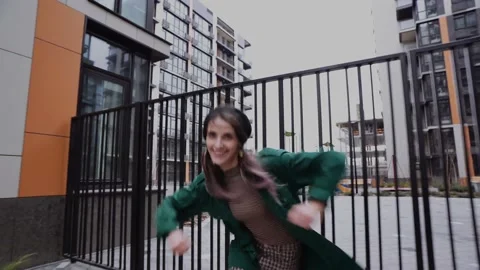 Female locking dancer outdoors Stock Footage 149750739