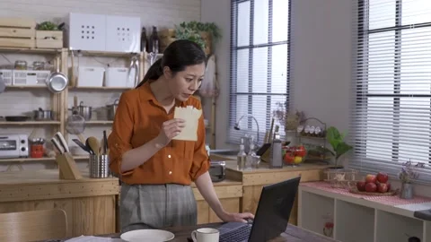 Female manager standing by dining table Stock Footage 139607851
