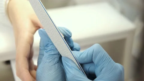Female manicure workflow Stock Footage 229879796