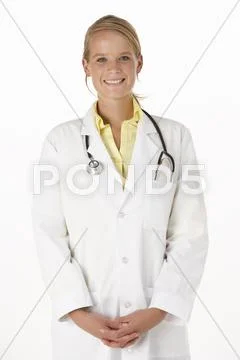 Female medical professional in studio Stock Photos