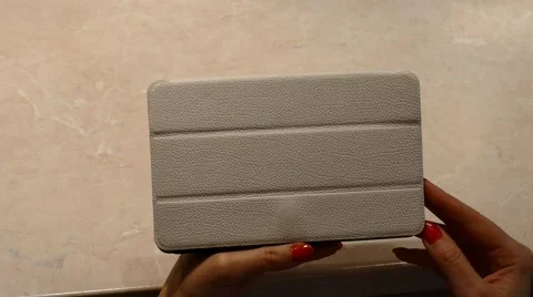 Female Model On Ipad - Tablet 55 Stock Footage 47974280