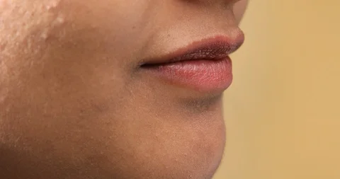 Female Model Lips Stock Footage 86709616