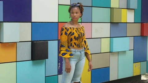 Female Model Posing Outside Stock Footage 196834085